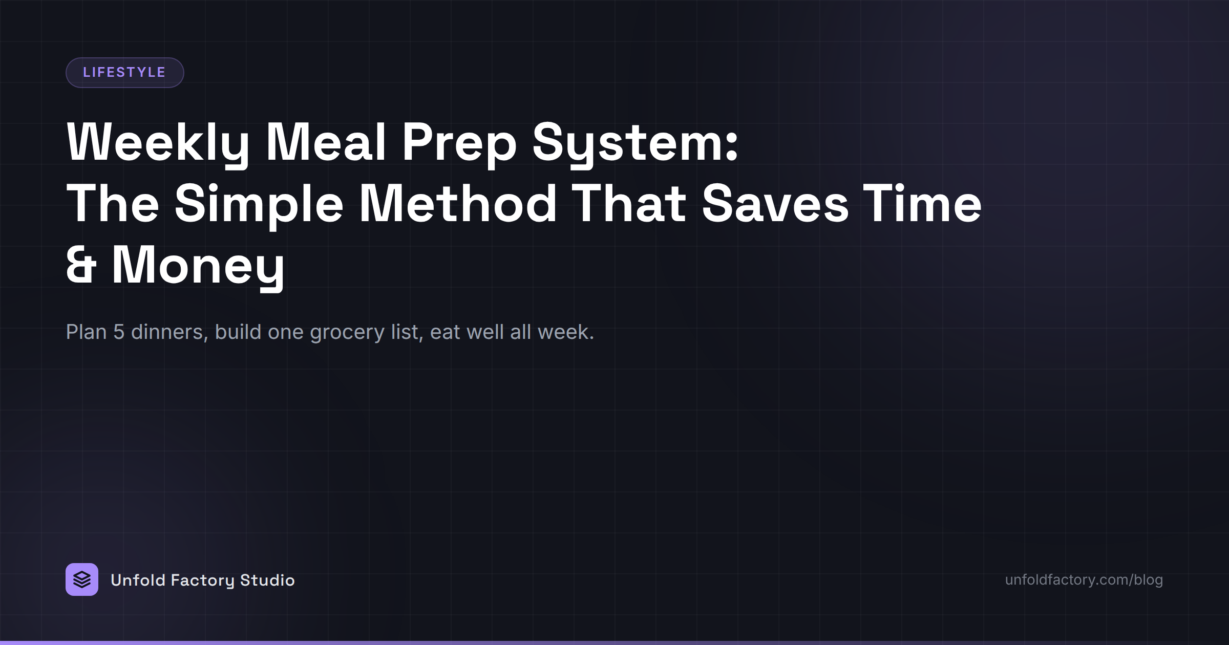 Weekly Meal Prep System: The Simple Planning Method That Saves Time and Money