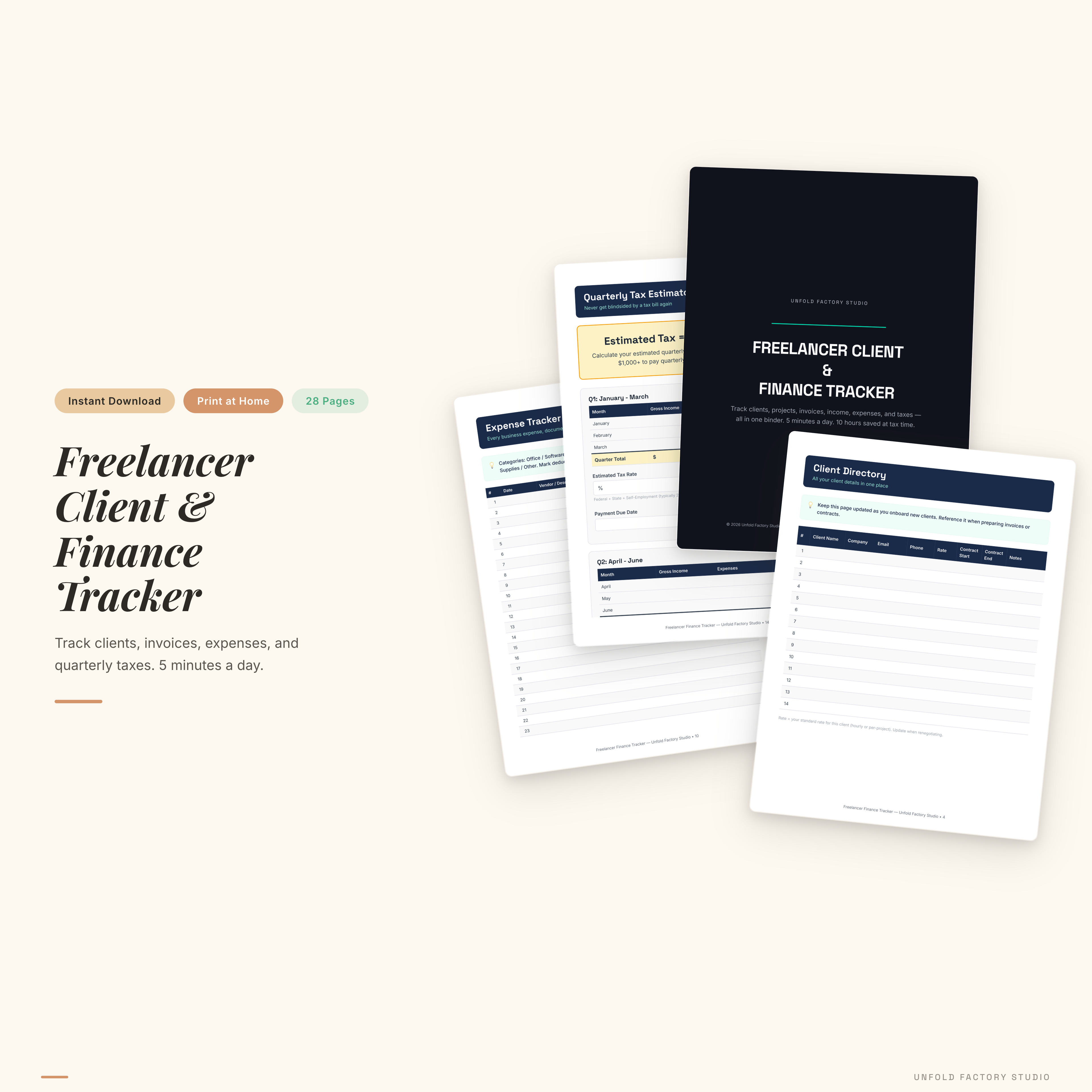 Freelancer Client & Finance Tracker