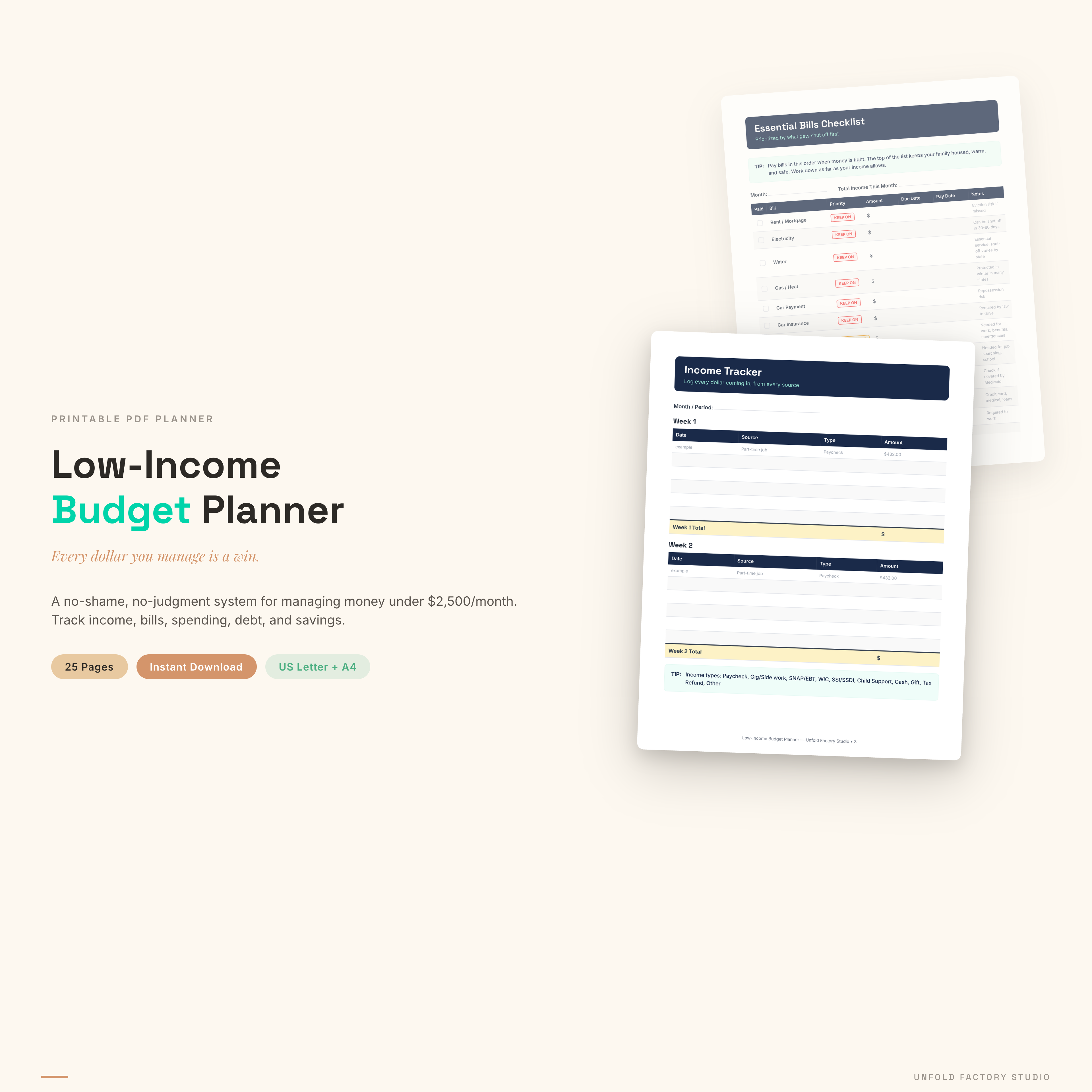 Low-Income Budget Planner