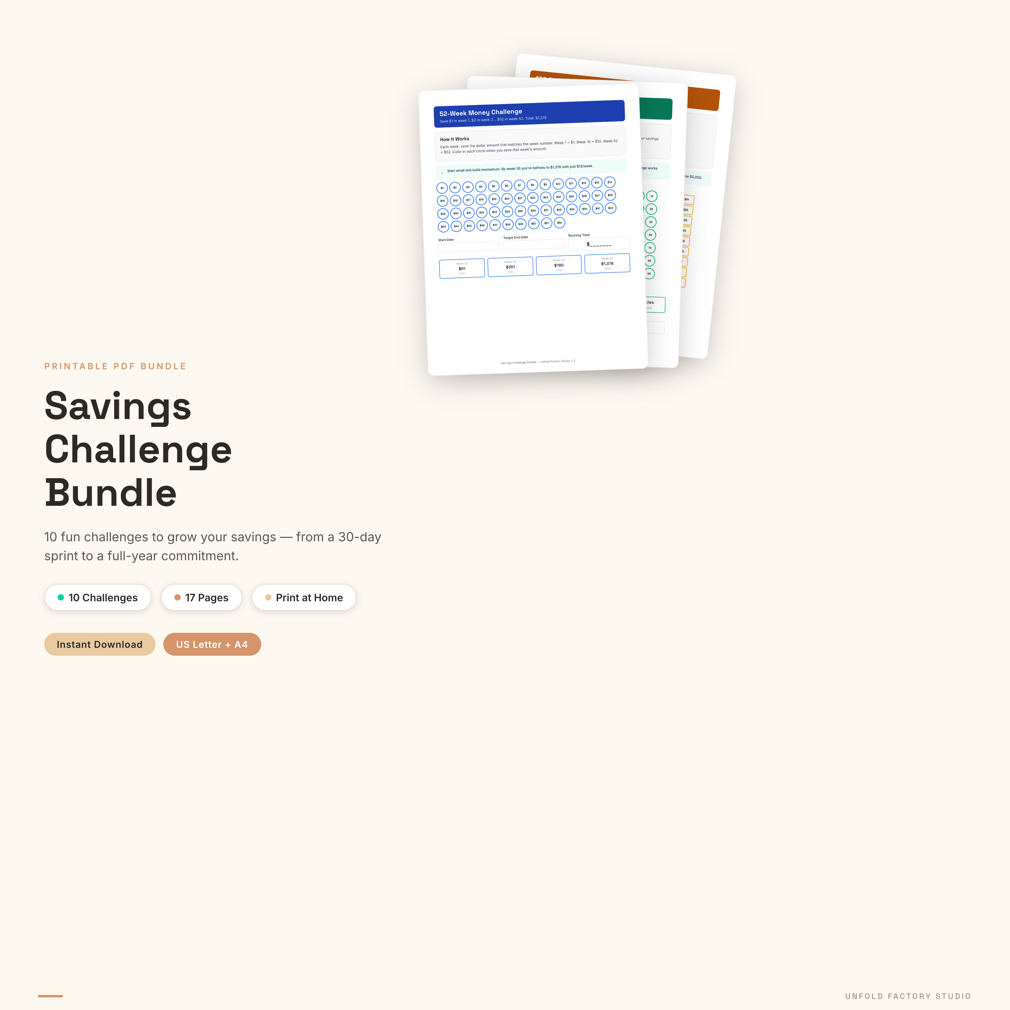Savings Challenge Bundle