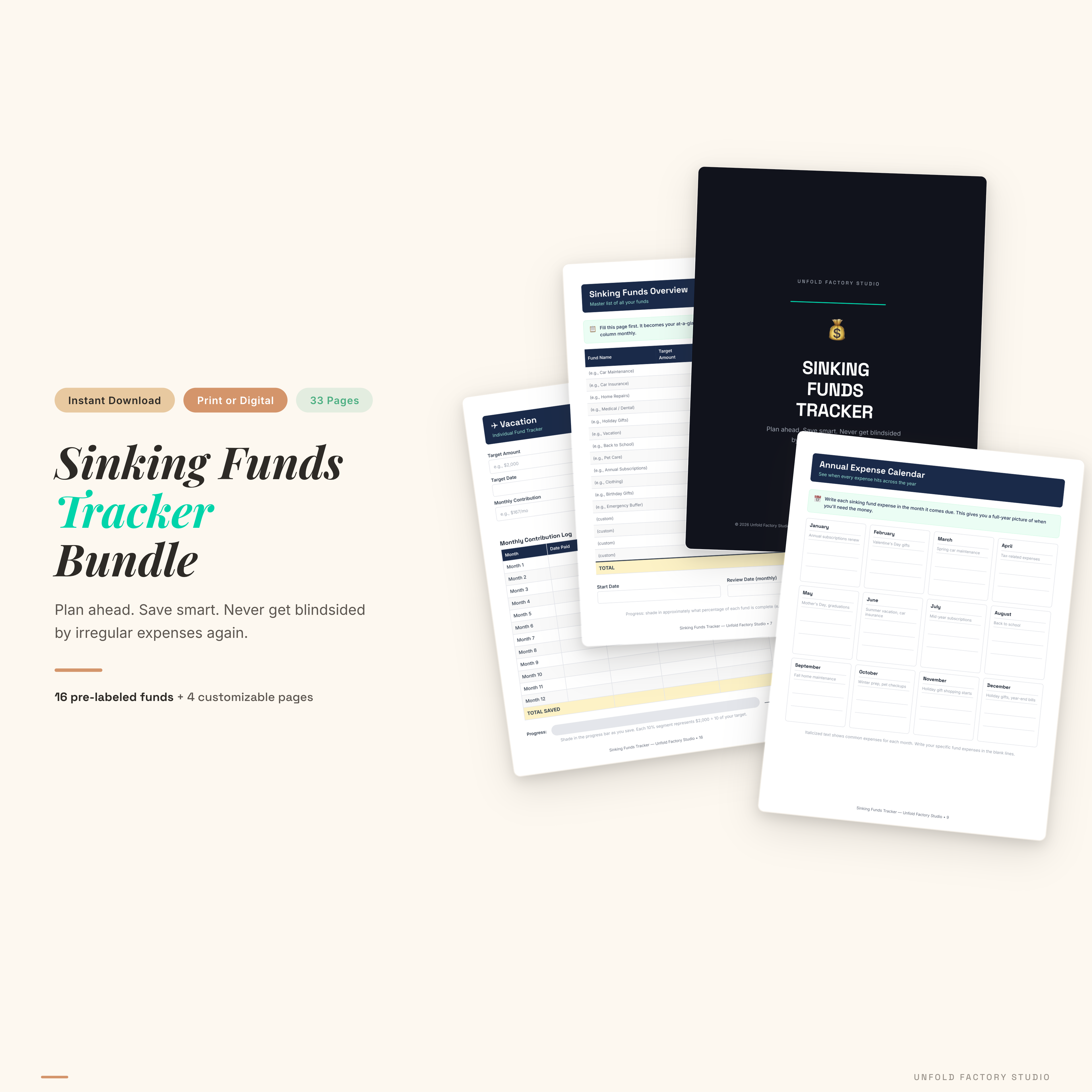 Sinking Funds Tracker Bundle