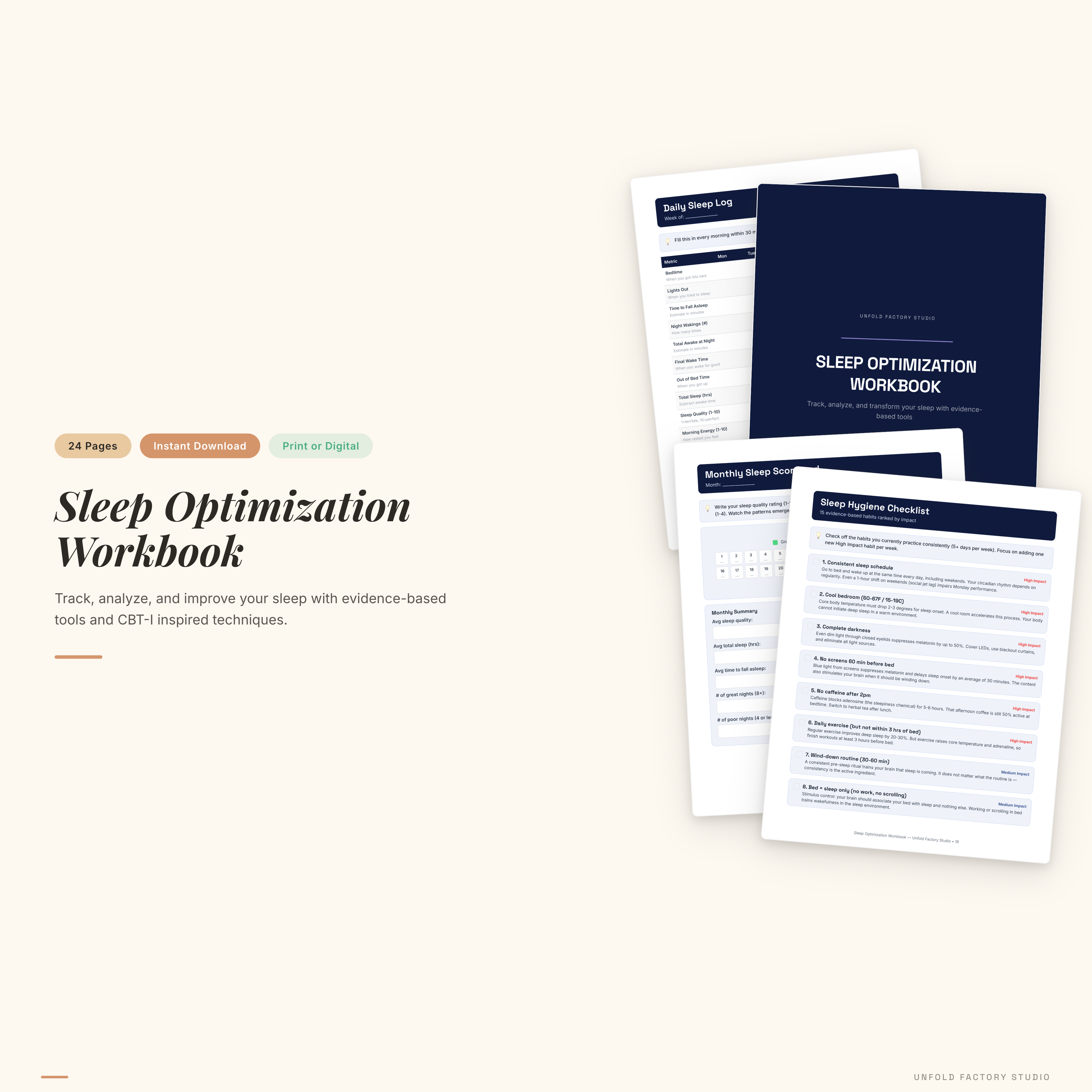 Sleep Optimization Workbook