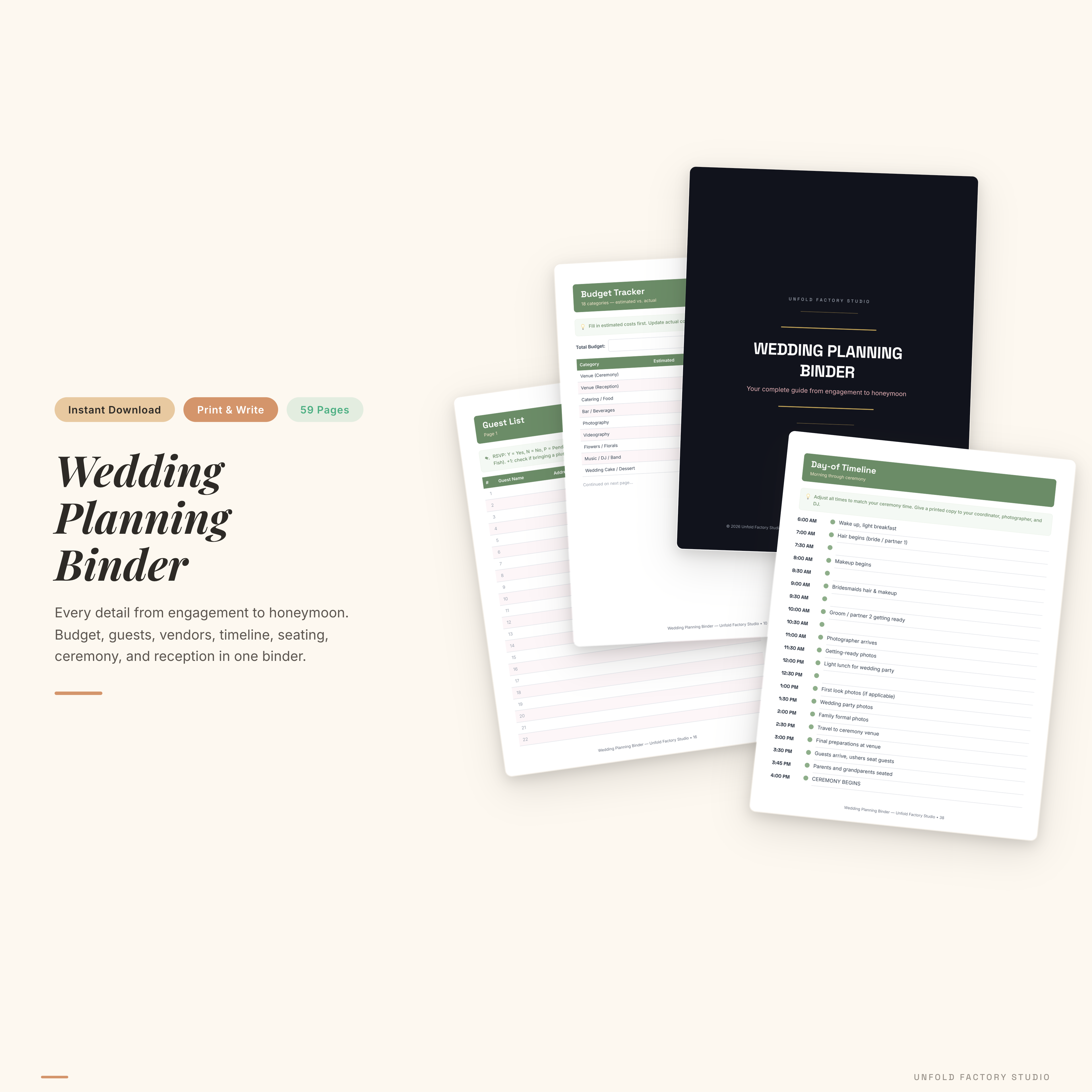 Wedding Planning Binder