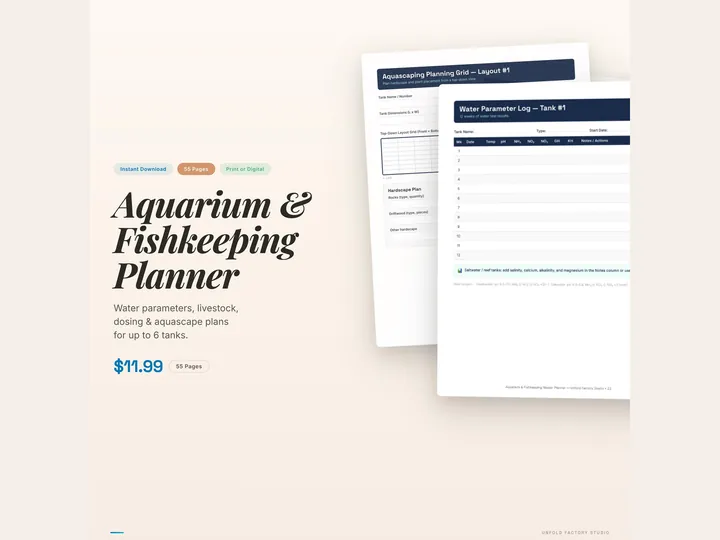 Aquarium Fishkeeping Planner