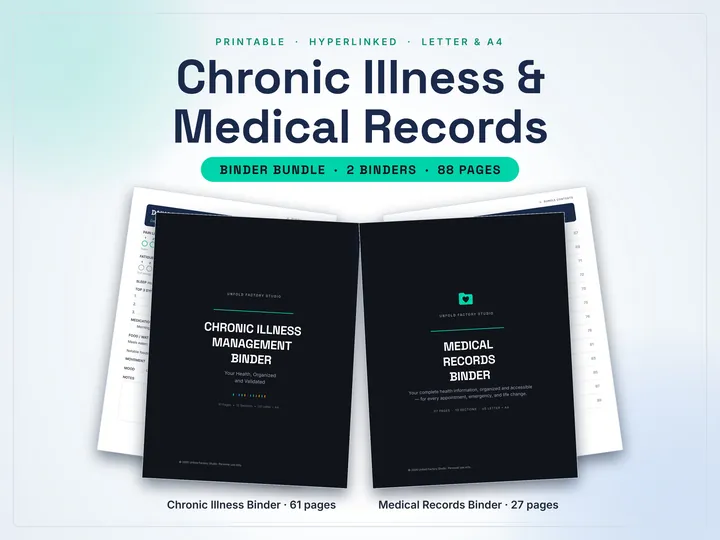 Chronic Illness & Medical Records Binder