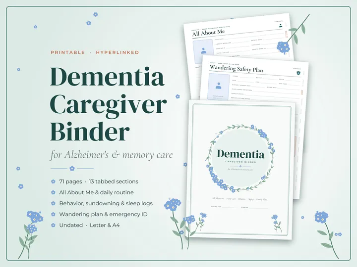 Dementia Caregiver Binder