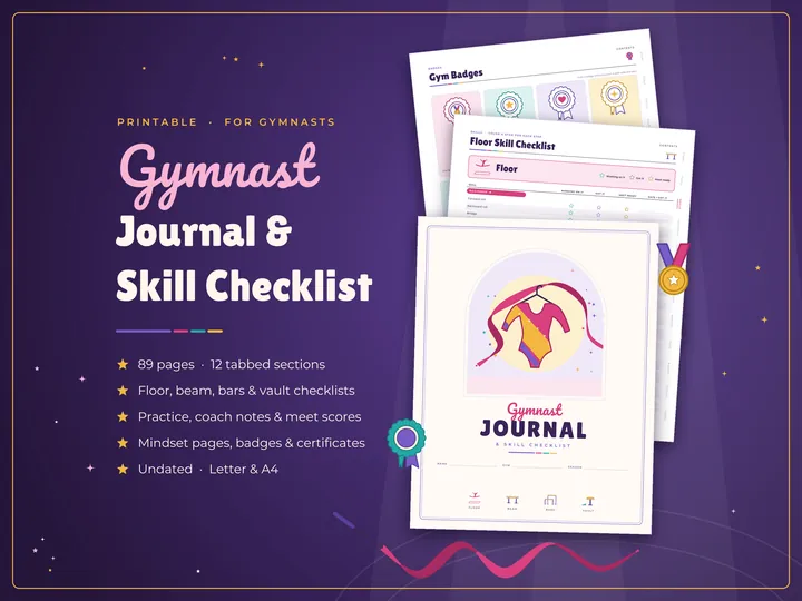 Gymnast Journal & Skill Checklist