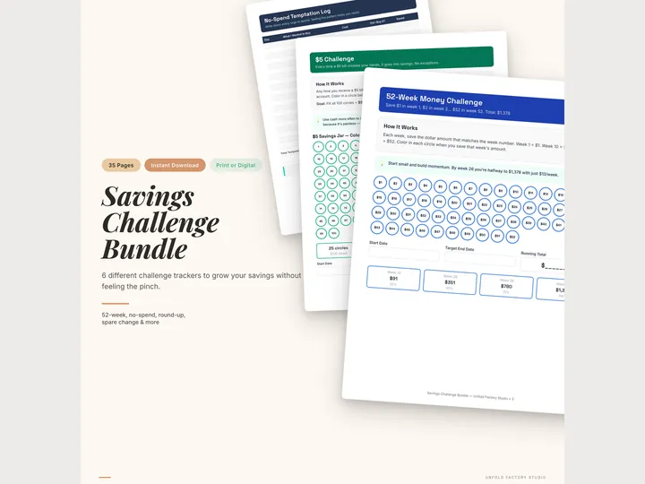 Savings Challenge Bundle