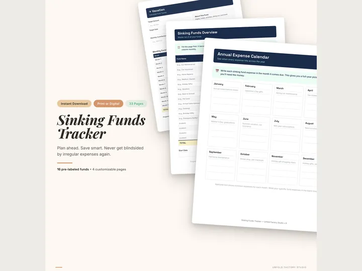 Sinking Funds Tracker Bundle