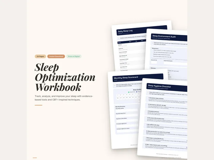 Sleep Optimization Workbook