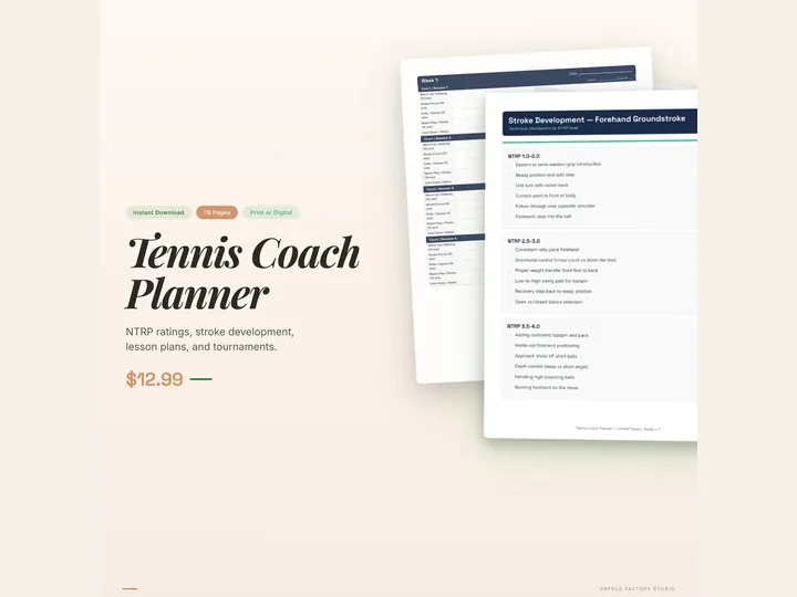 Tennis Coach Planner