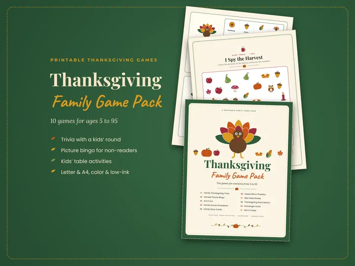 Thanksgiving Family Game Pack