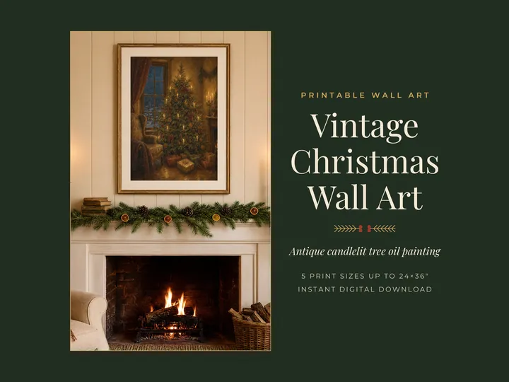 Vintage Christmas Wall Art