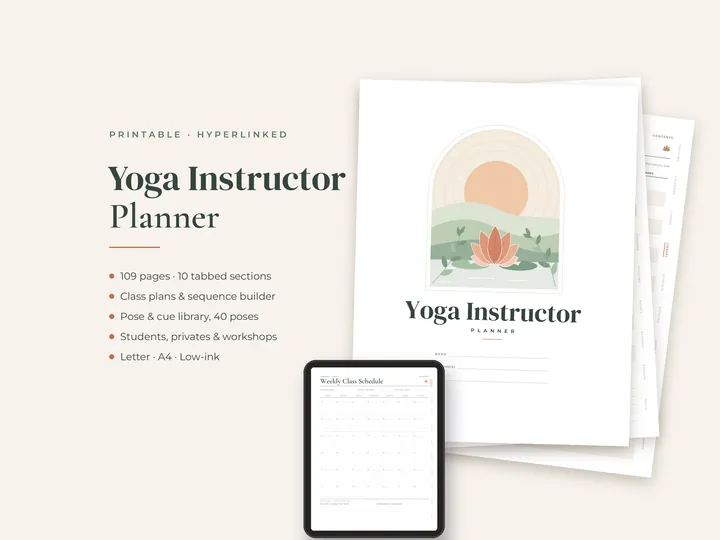 Yoga Instructor Planner